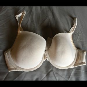 Cream Cotton T-shirt Bra by Cacique (40D)